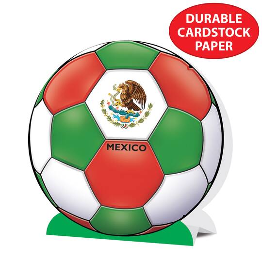 9.25" Mexico 3D Soccer Ball Centerpieces, 2ct.